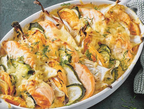 Süßkartoffel Auflauf mit Lachs – Rezepte