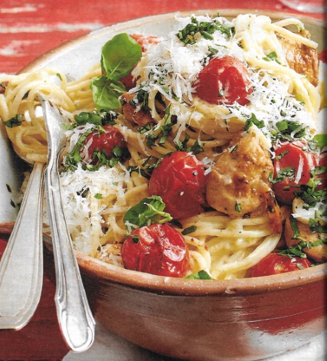 Spaghetti mit Hähnchenfilet und Tomaten – Rezepte