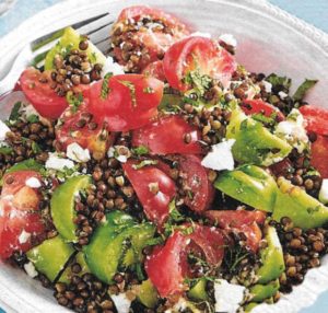 Belugalinsen-Tomaten-Salat