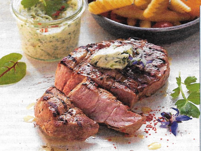 Gegrilltes Biersteak mit Liebstöckelbutter – Rezepte