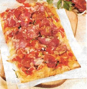 Low Carb Salami Pizza