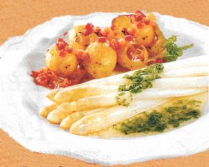 Spargel mit Speckkartoffeln